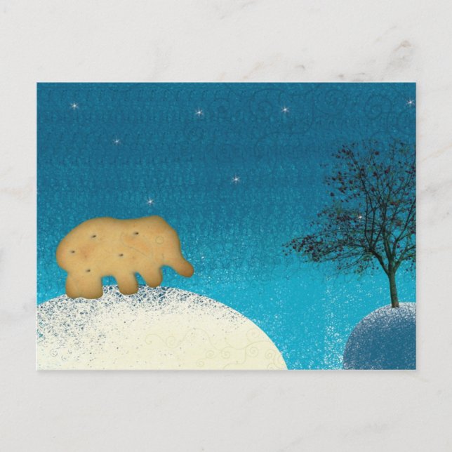 Elephant cookie postcard (Front)