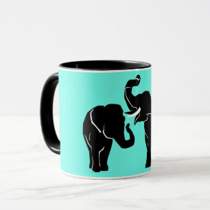 Elephant Couple Mug Custom Colours