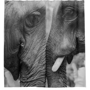ELEPHANT COUPLE SHOWER CURTAIN
