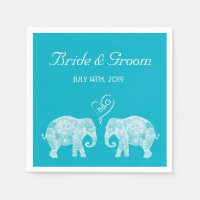 Elephant Couple Tons of Love Custom Wedding
