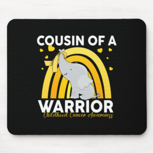 Elephant Cousin Of A Warrior Childhood Cancer Awar Mouse Pad