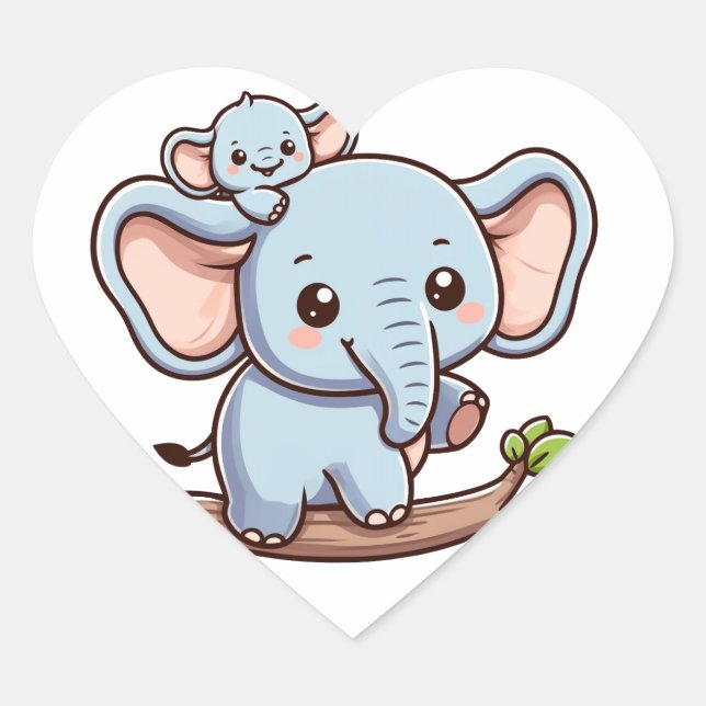 Elephant Cuddle Climb Sticker (Front)