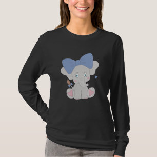 Elephant Cute Animals Blue Elephants For Kids T-Shirt