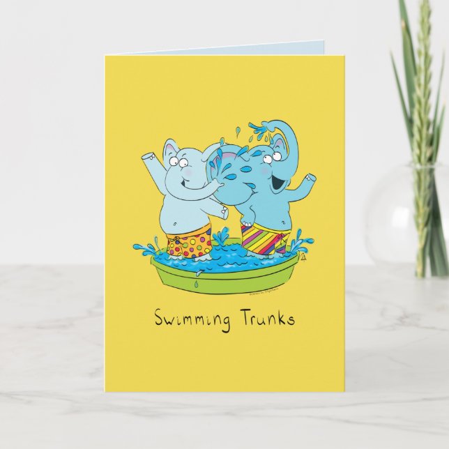 Elephant Cute Kids Card (Front)