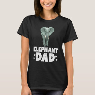 Elephant Dad Zoo Family Large Animal T-Shirt