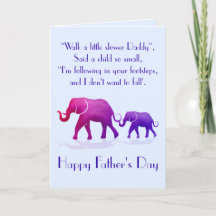 Elephant Daddy Quote Card