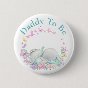 Elephant Daddy to be Butterfly Button