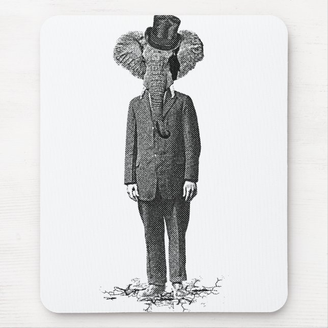Elephant dandy mouse pad (Front)