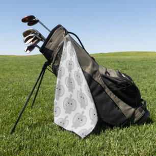 Elephant Design Any Colour Background Golf Towel