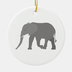 Elephant Design Ceramic Ornament