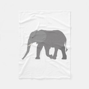 Elephant Design Fleece Blanket