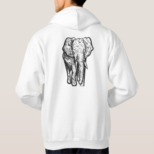 elephant design hoodie (Back)