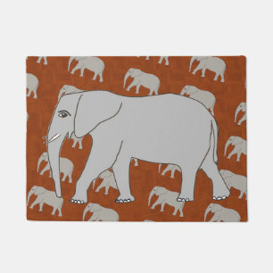 Elephant Design on Doormat