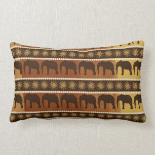 Elephant Design Pattern Throw Pillow