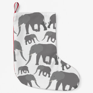 Elephant Design Small Christmas Stocking