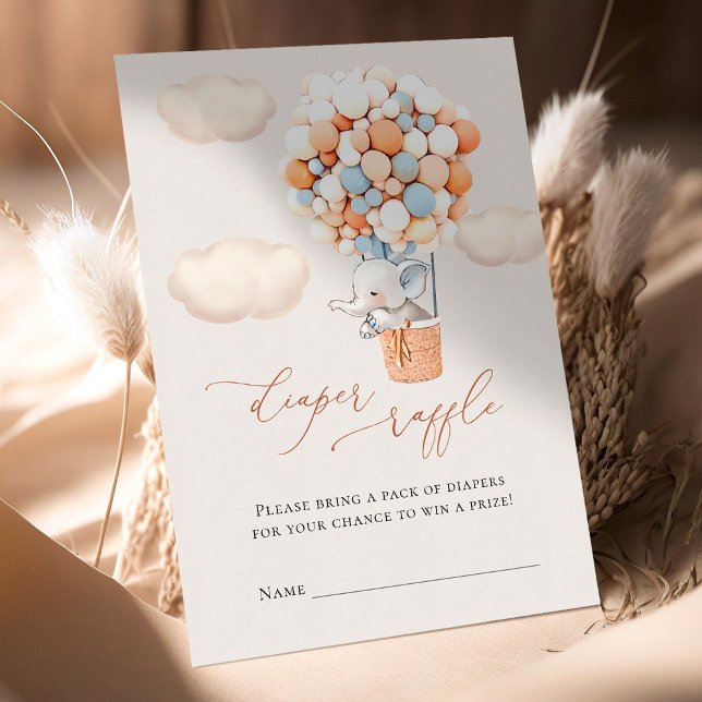 Elephant Diaper Raffle Tickets Enclosure Card (Creator Uploaded)