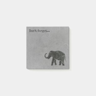 Elephant “don’t forget” post-it notes