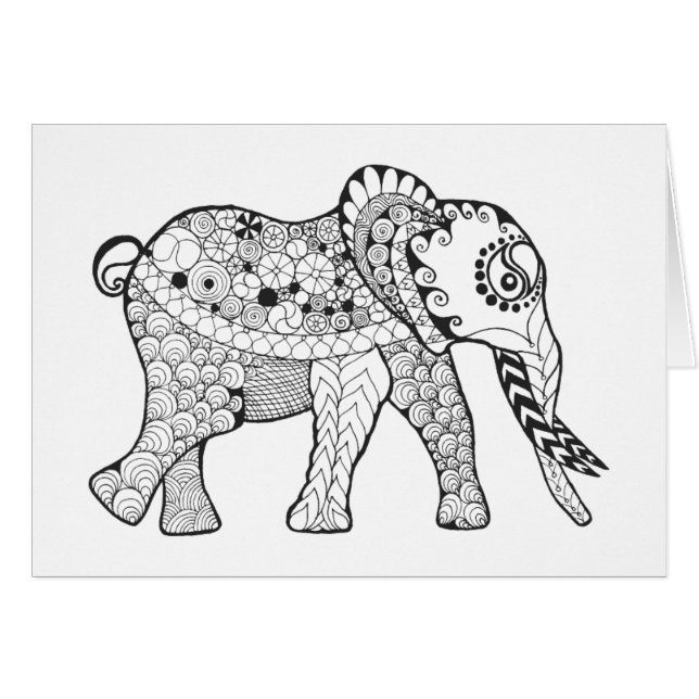 Elephant Doodle (Front Horizontal)