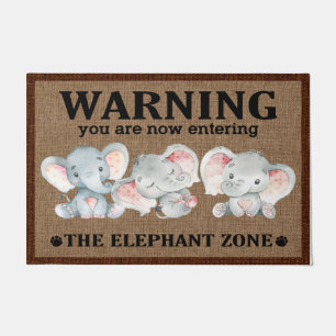 Elephant Doormat, Elephant Lovers Welcome Mat Gift