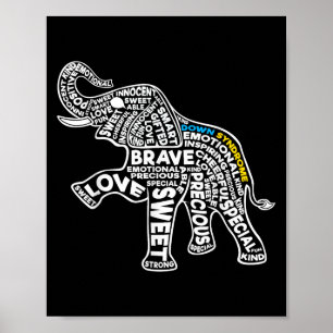 Elephant Down Syndrome Day Sensitivization Motivat Poster