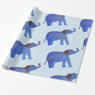 Elephant Drawing Wrapping Paper