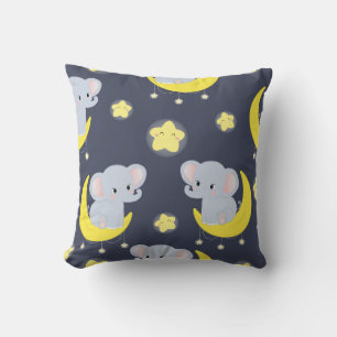 Elephant Dreams Under Starry Skies Cushion