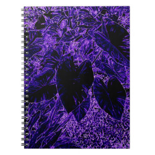 Elephant Ear Leaf Deepest Purple Notebook