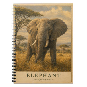 Elephant East African Savanna VINTAGE Notebook