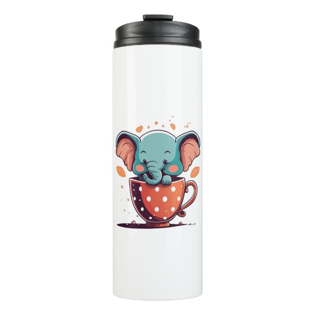 Elephant Elegance Thermal Tumbler (Front)