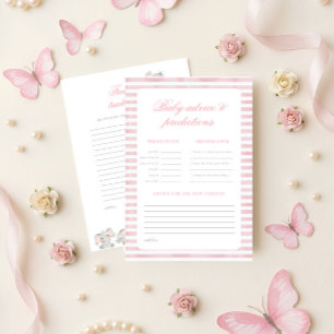 Elephant Elegant Baby Advice & Prediction Card