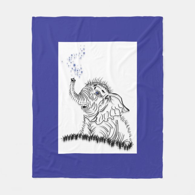 Elephant Energy Fleece Blanket (Front)