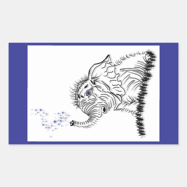 Elephant Energy Rectangular Sticker (Front)