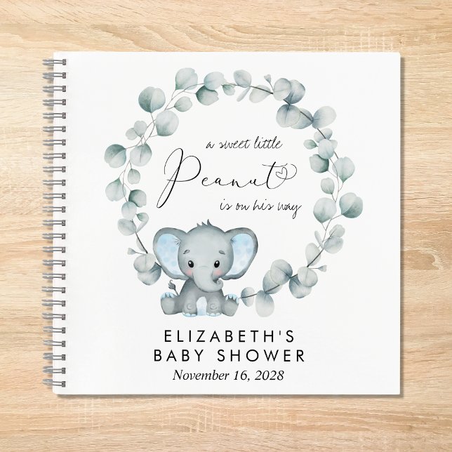 Elephant Eucalyptus Baby Boy Shower Notebook (Creator Uploaded)
