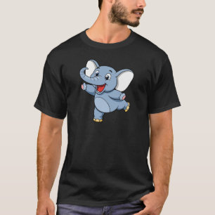 Elephant Excited, Joyful Cartoon Elephant T-Shirt