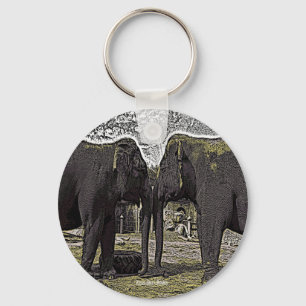 Elephant Eyes Key Ring
