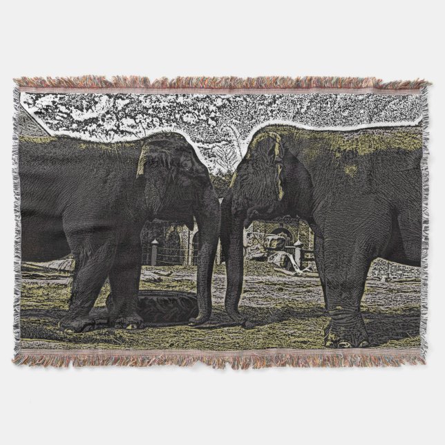 Elephant Eyes Throw Blanket (Front)