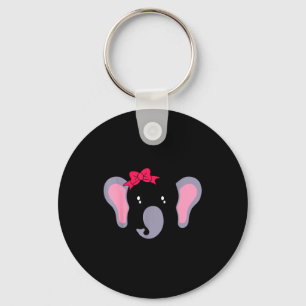 Elephant face bow funny halloween costume key ring