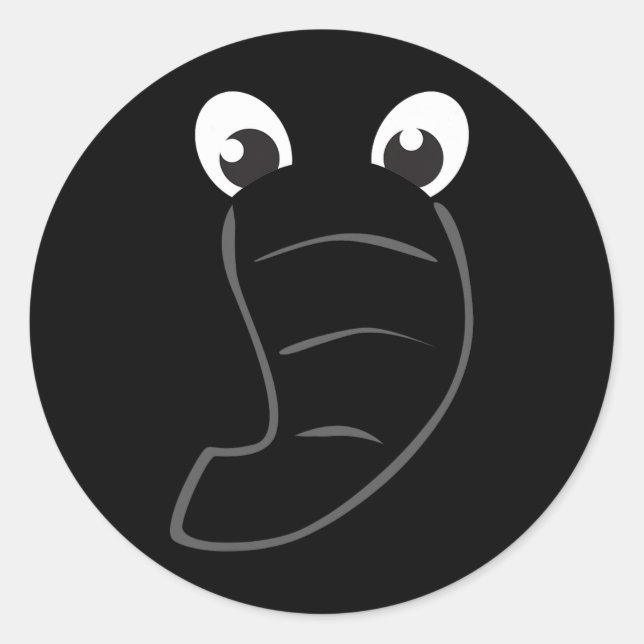 Elephant Face Cute Kids Halloween Costume Animal G Classic Round Sticker (Front)