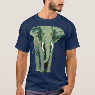 Elephant Face Funny Funny Animal Face Lover  T-Shirt