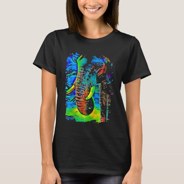 Elephant Face Pop Art T-Shirt (Front)