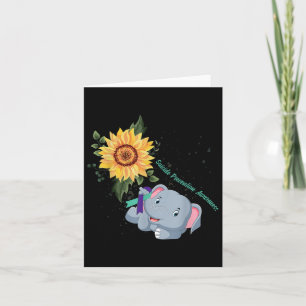 Elephant Faith Hope Fight Love Suicide Prevention Card
