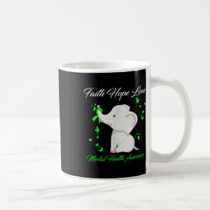Elephant Faith Hope Love Mental Health Awareness _ Coffee Mug