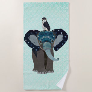ELEPHANT & FALCON BEACH TOWEL