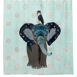 ELEPHANT & FALCON SHOWER CURTAIN
