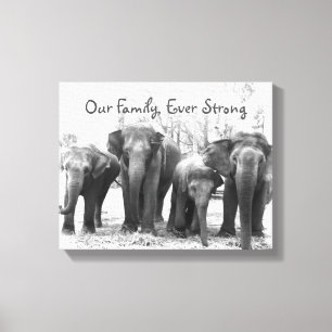 Elephant Family Canvas Print