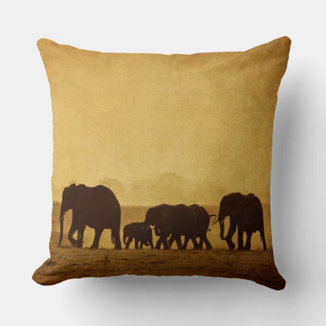 Elephant Family Cushion (Front)