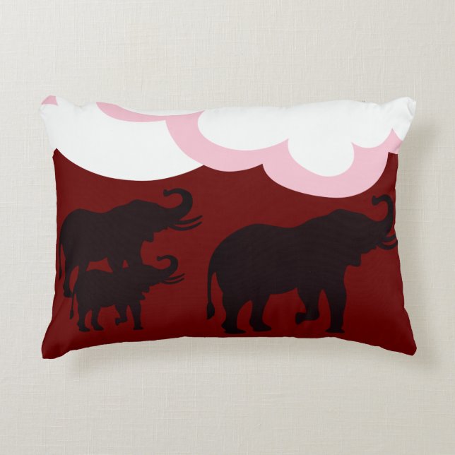 Elephant Family Decorative Cushion (Front)
