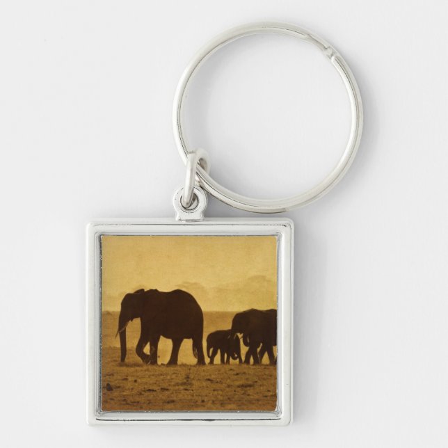 Elephant Family Key Ring (Front)