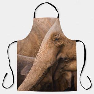 Elephant Family: Majestic Wildlife Apron