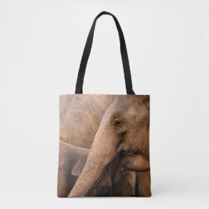 Elephant Family: Majestic Wildlife Tote Bag